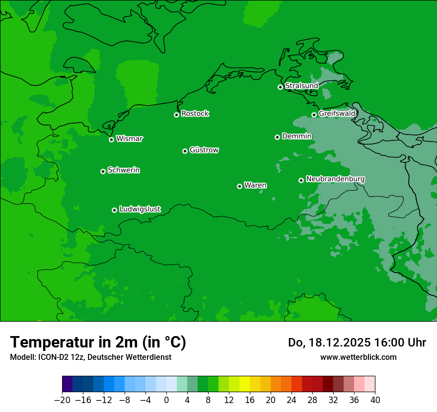 Modellkarten Temperatur