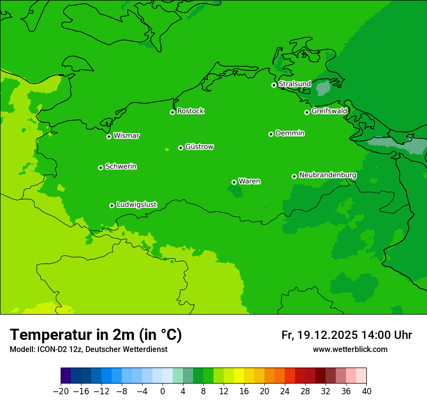 Modellkarten Temperatur
