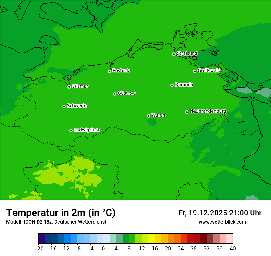 Modellkarten Temperatur