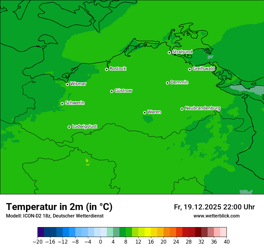 Modellkarten Temperatur