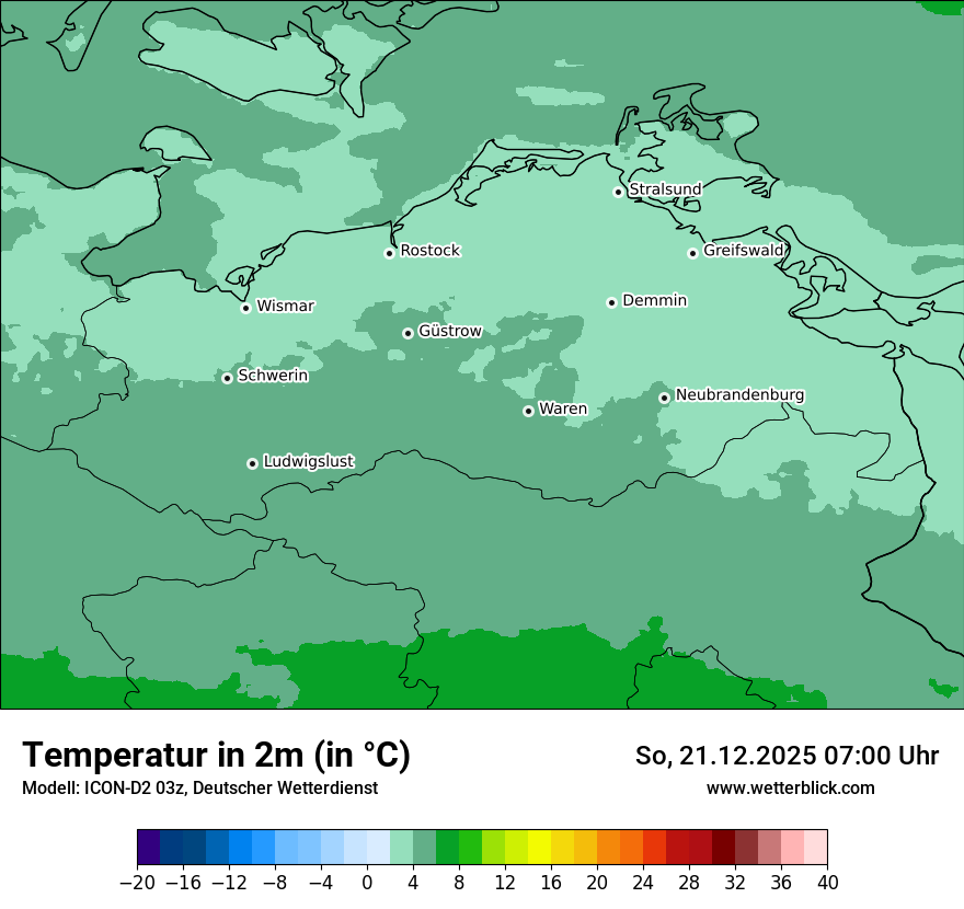 Modellkarten Temperatur
