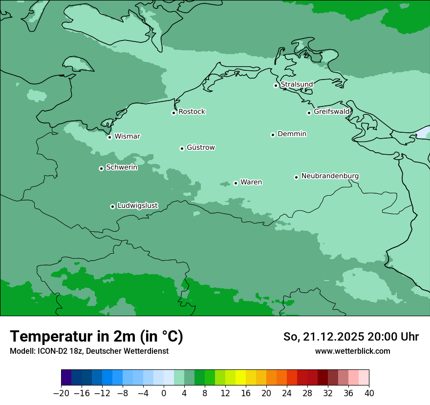 Modellkarten Temperatur