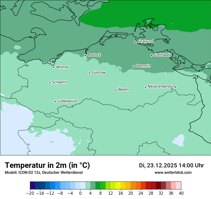 Modellkarten Temperatur