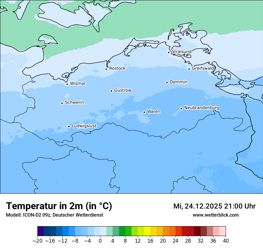 Modellkarten Temperatur