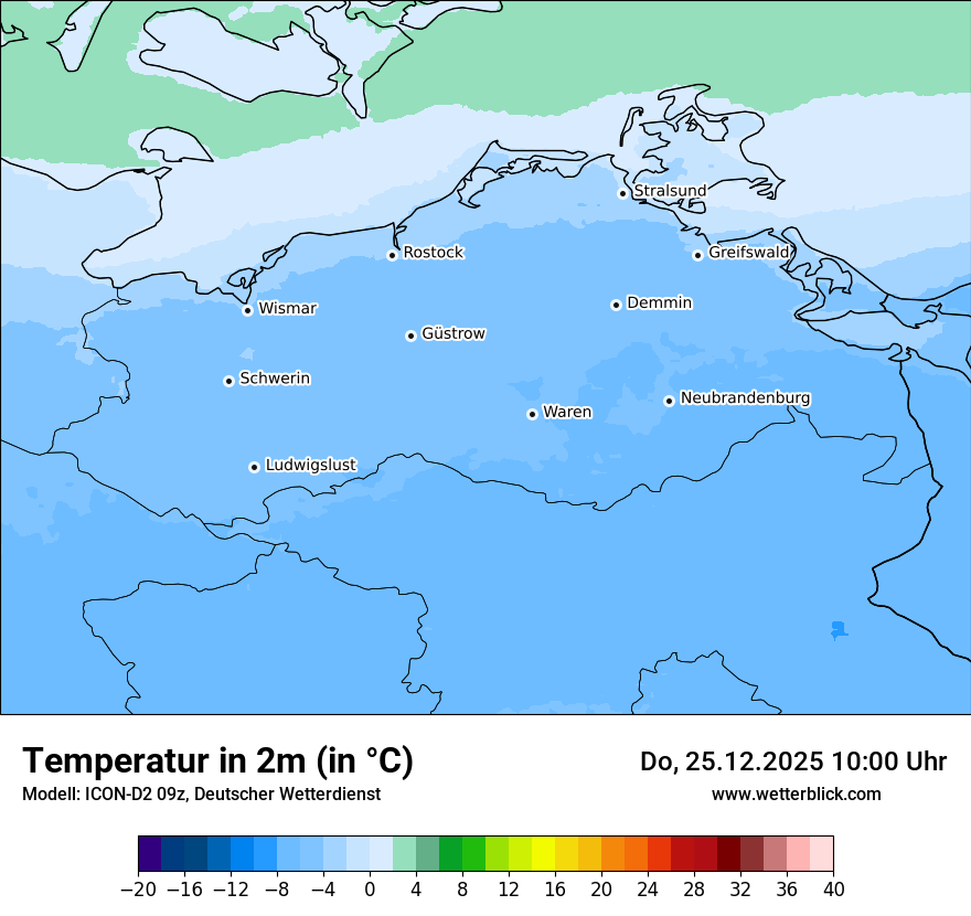 Modellkarten Temperatur