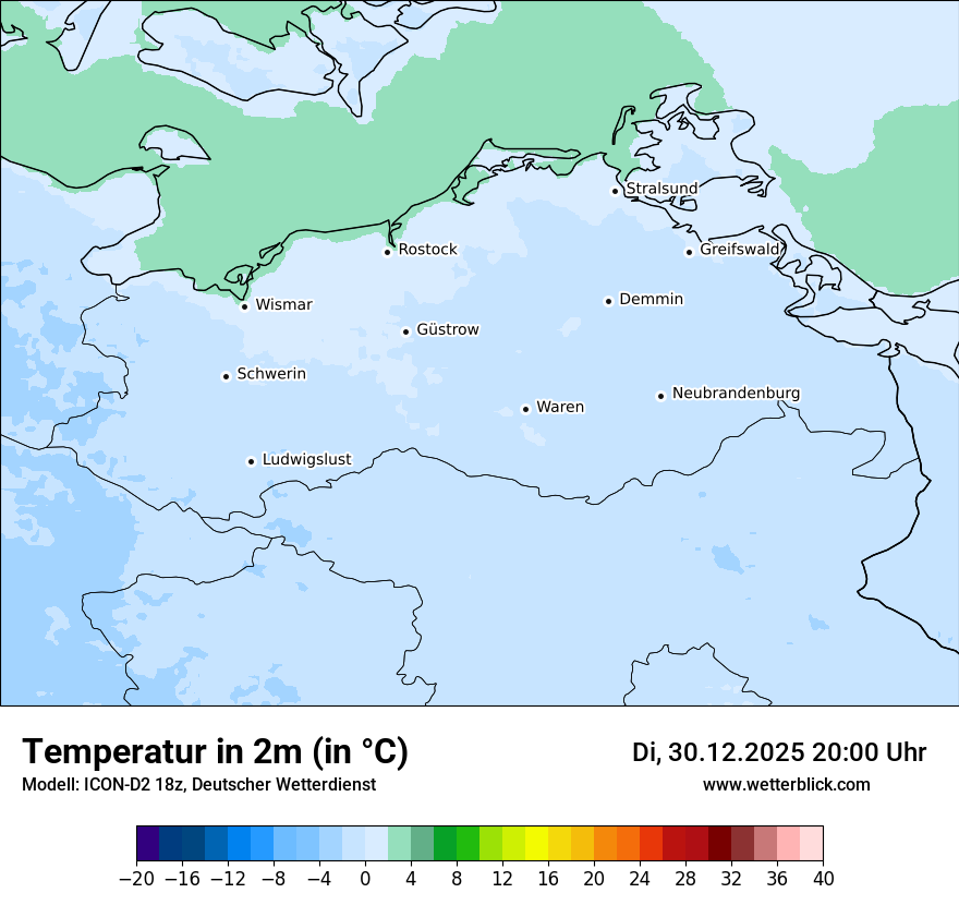 Modellkarten Temperatur