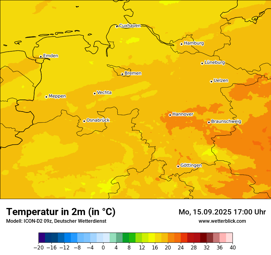 Modellkarten Temperatur