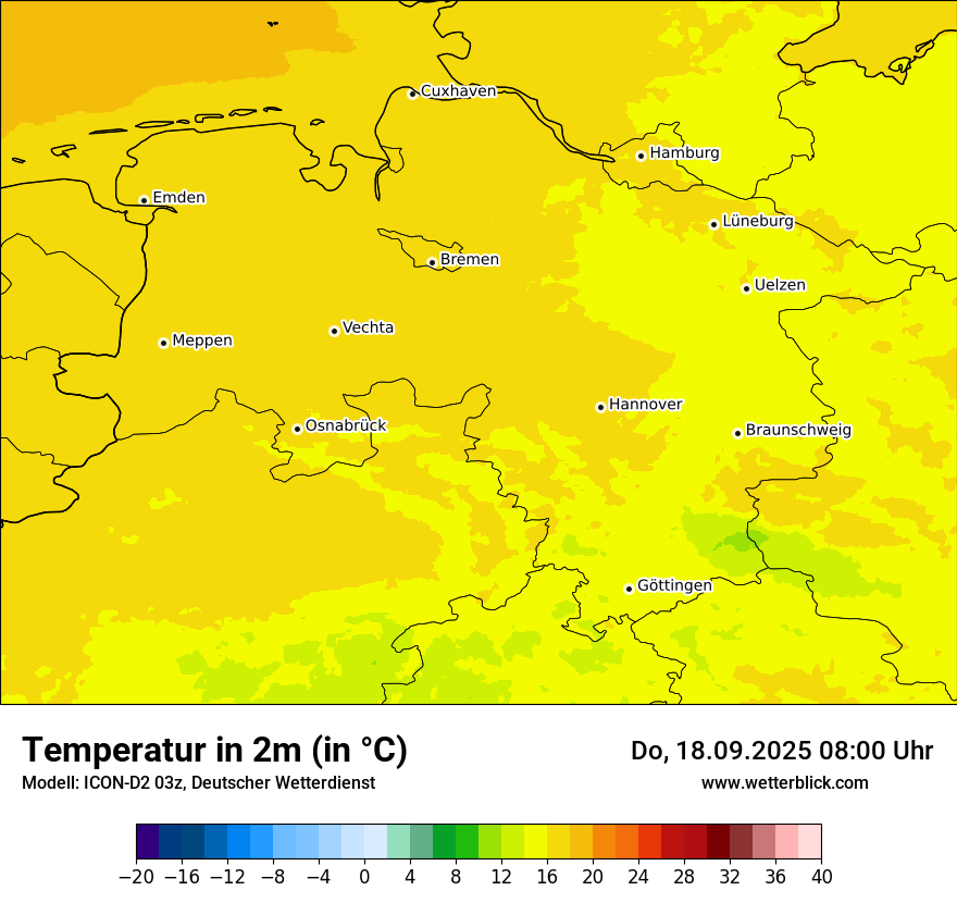 Modellkarten Temperatur