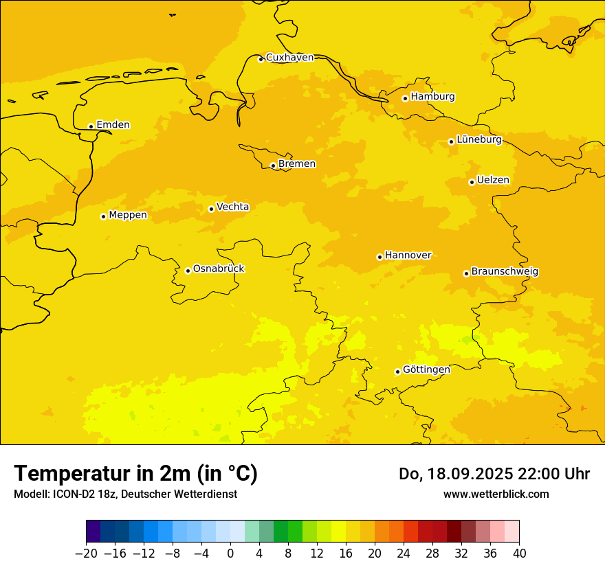 Modellkarten Temperatur