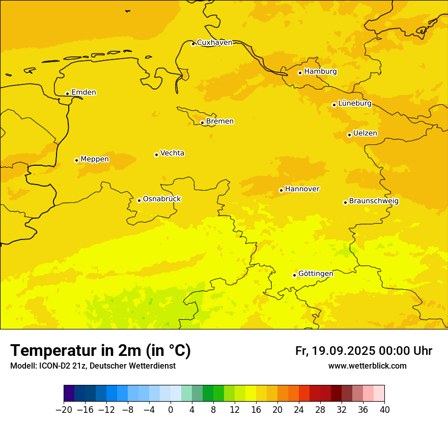 Modellkarten Temperatur