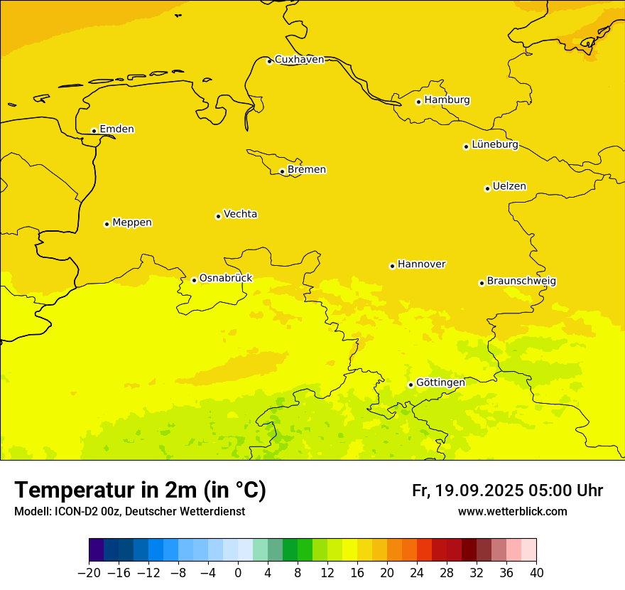 Modellkarten Temperatur