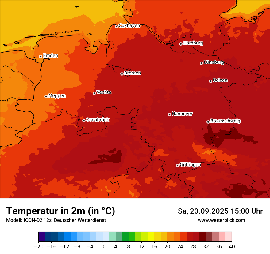 Modellkarten Temperatur