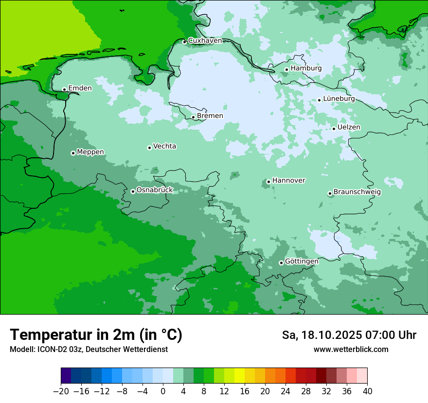 Modellkarten Temperatur