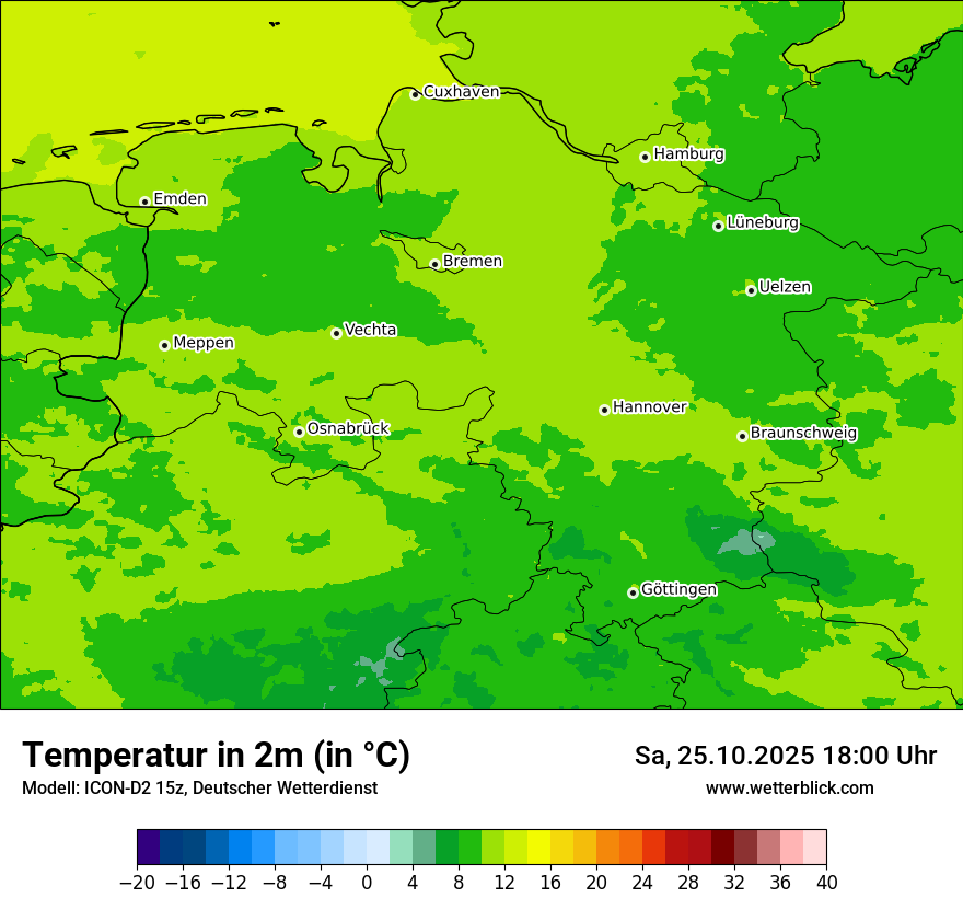 Modellkarten Temperatur Modellkarten Temperatur