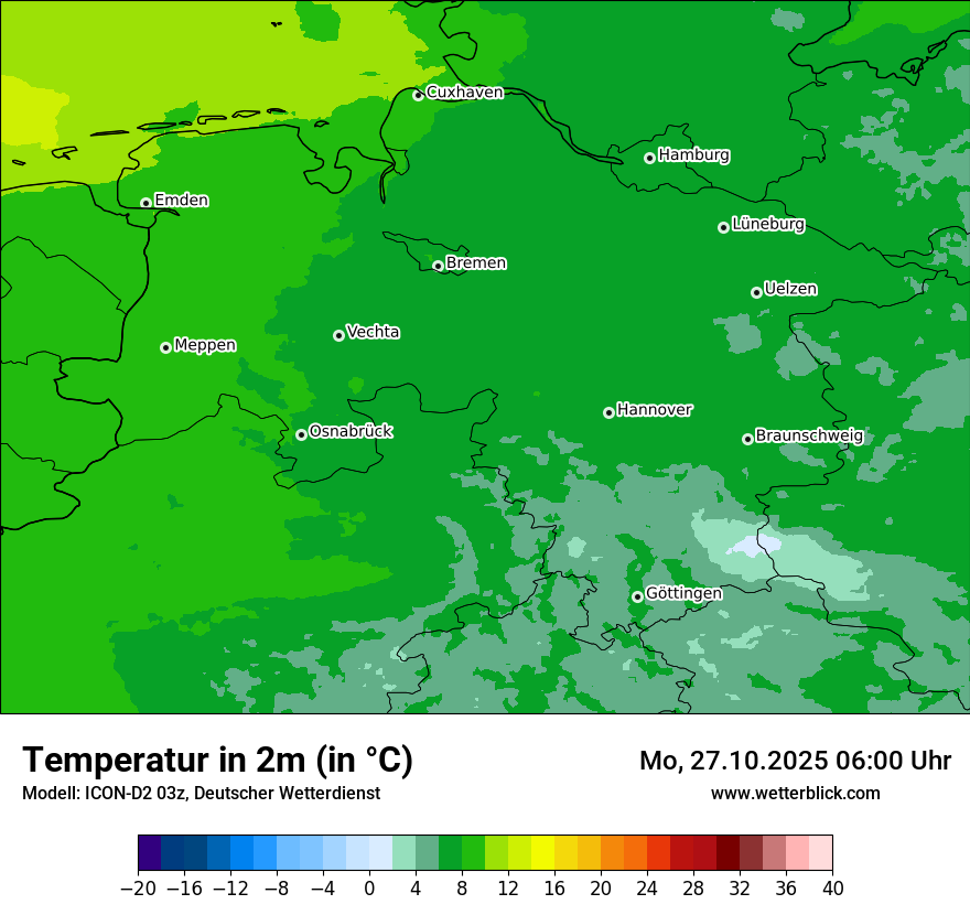 Modellkarten Temperatur Modellkarten Temperatur