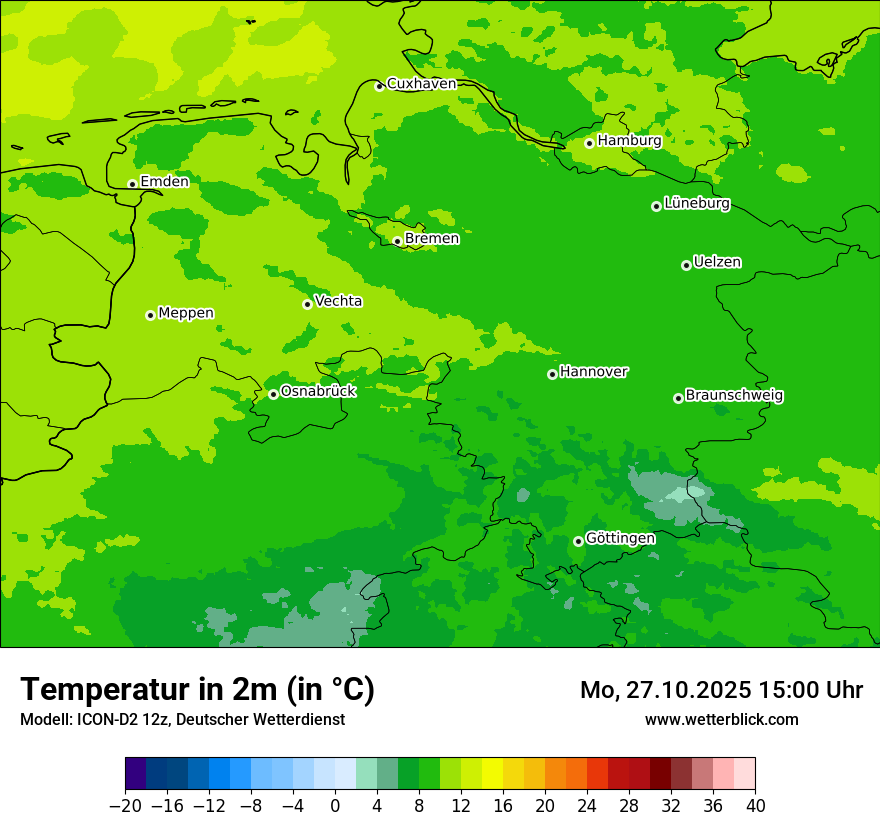 Modellkarten Temperatur Modellkarten Temperatur