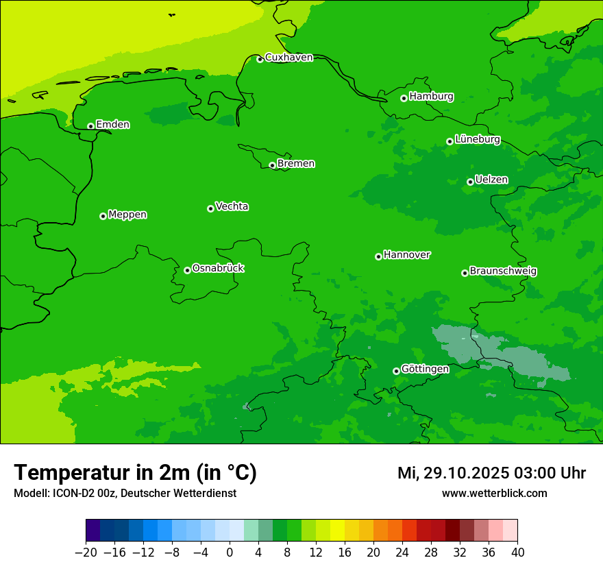 Modellkarten Temperatur Modellkarten Temperatur