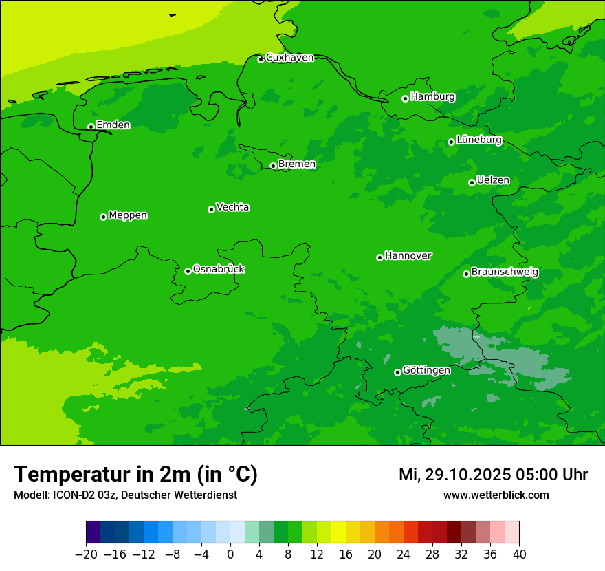 Modellkarten Temperatur Modellkarten Temperatur
