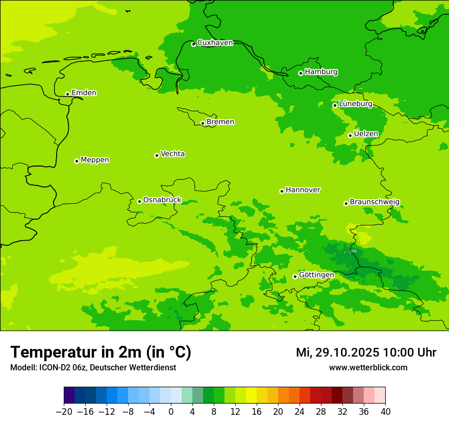 Modellkarten Temperatur Modellkarten Temperatur