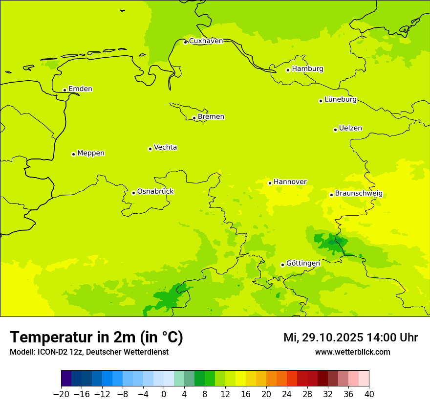 Modellkarten Temperatur Modellkarten Temperatur