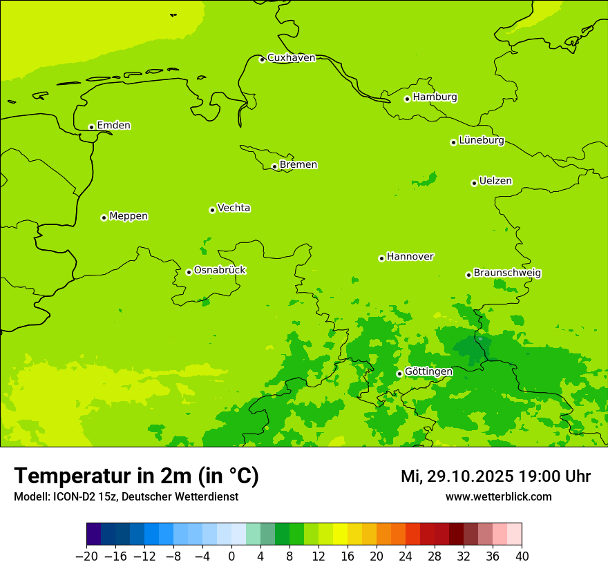 Modellkarten Temperatur Modellkarten Temperatur