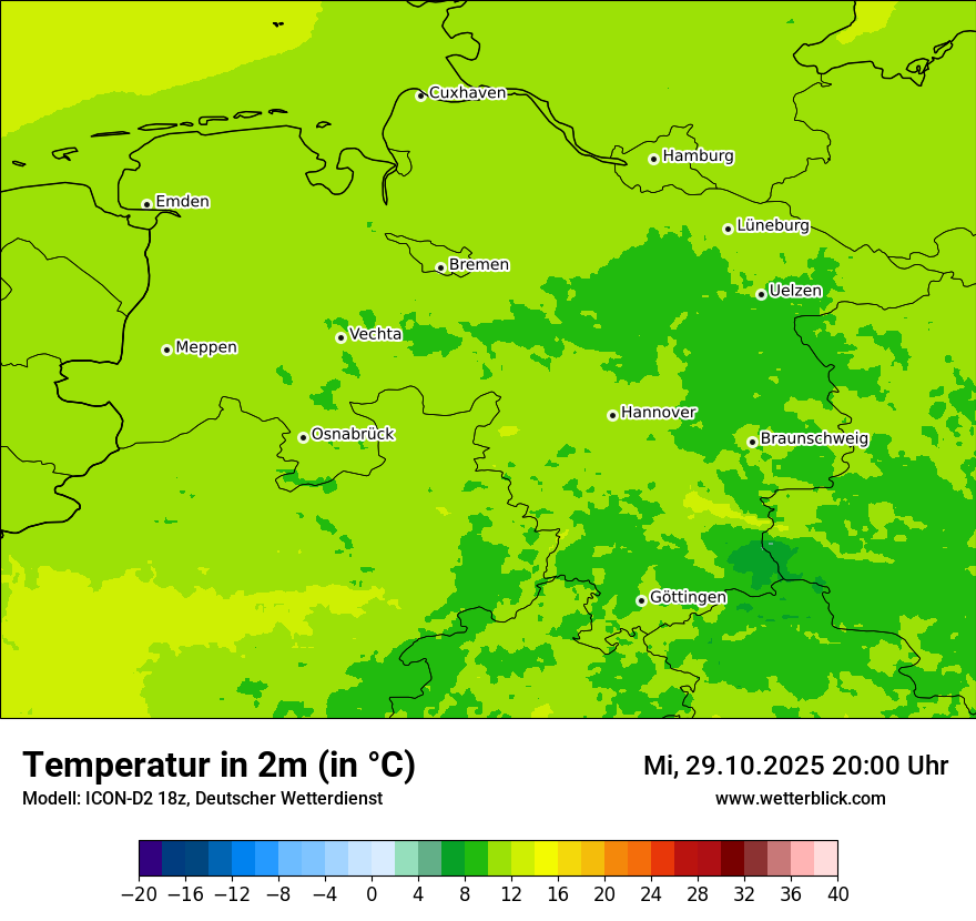 Modellkarten Temperatur Modellkarten Temperatur