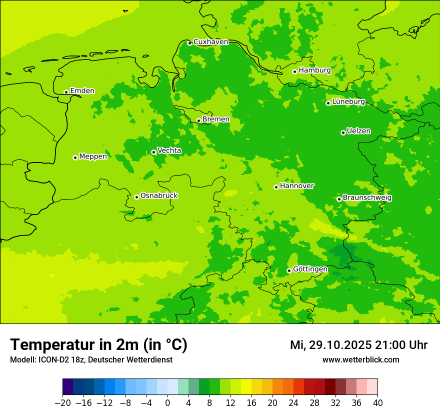 Modellkarten Temperatur Modellkarten Temperatur