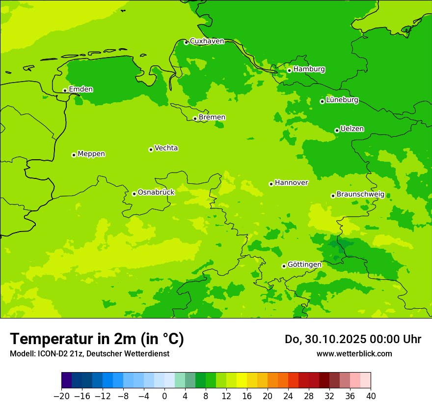 Modellkarten Temperatur Modellkarten Temperatur