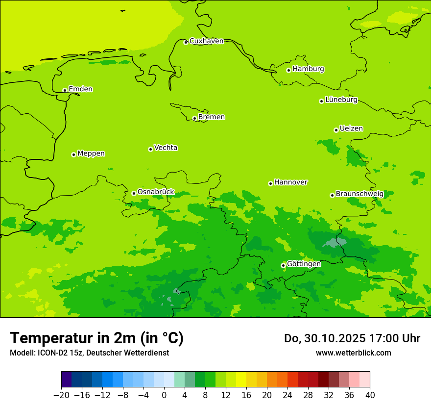 Modellkarten Temperatur Modellkarten Temperatur