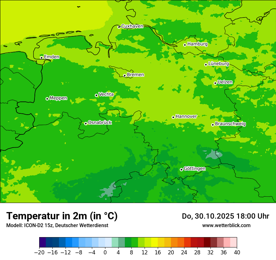 Modellkarten Temperatur Modellkarten Temperatur