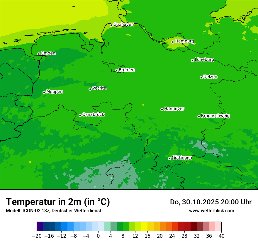 Modellkarten Temperatur Modellkarten Temperatur