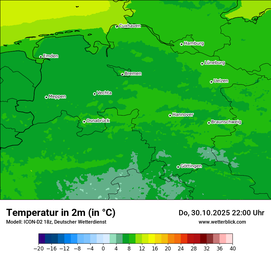 Modellkarten Temperatur Modellkarten Temperatur