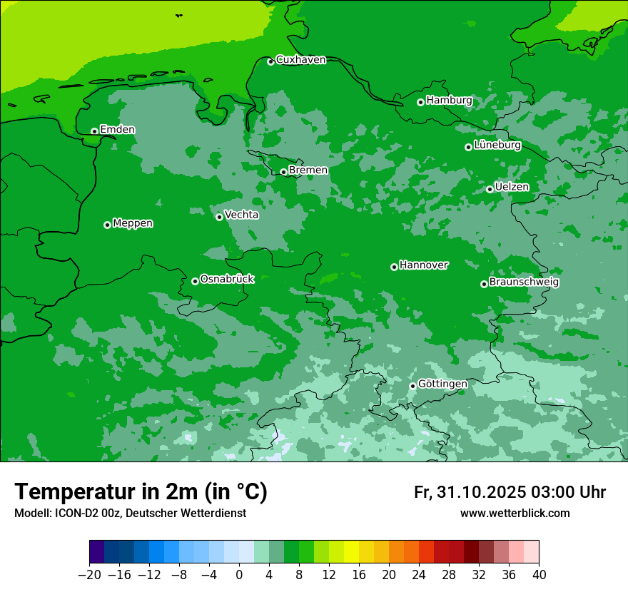 Modellkarten Temperatur Modellkarten Temperatur