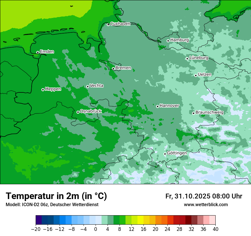 Modellkarten Temperatur Modellkarten Temperatur