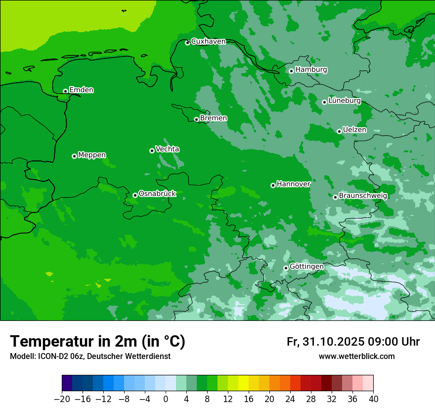 Modellkarten Temperatur Modellkarten Temperatur