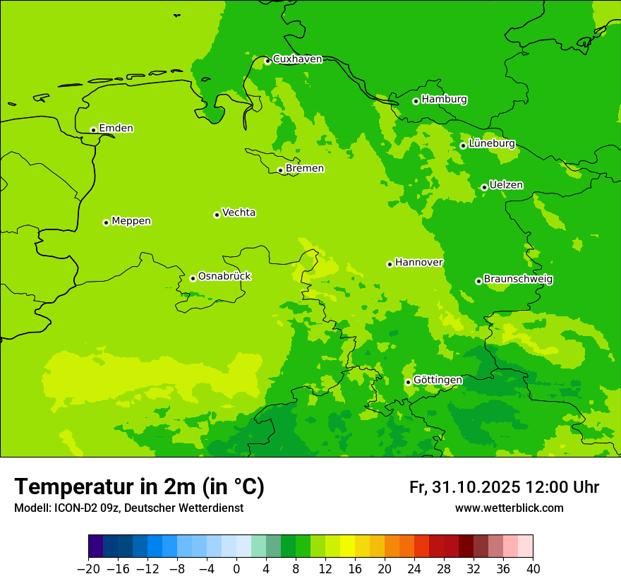 Modellkarten Temperatur Modellkarten Temperatur