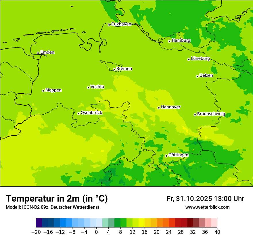 Modellkarten Temperatur Modellkarten Temperatur