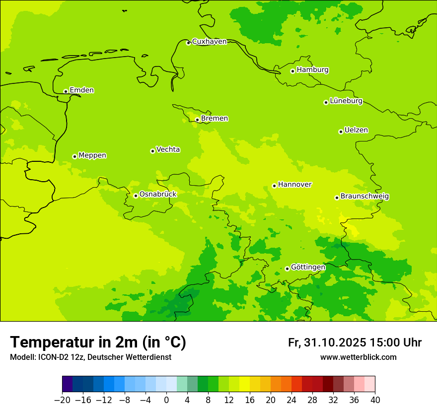 Modellkarten Temperatur Modellkarten Temperatur
