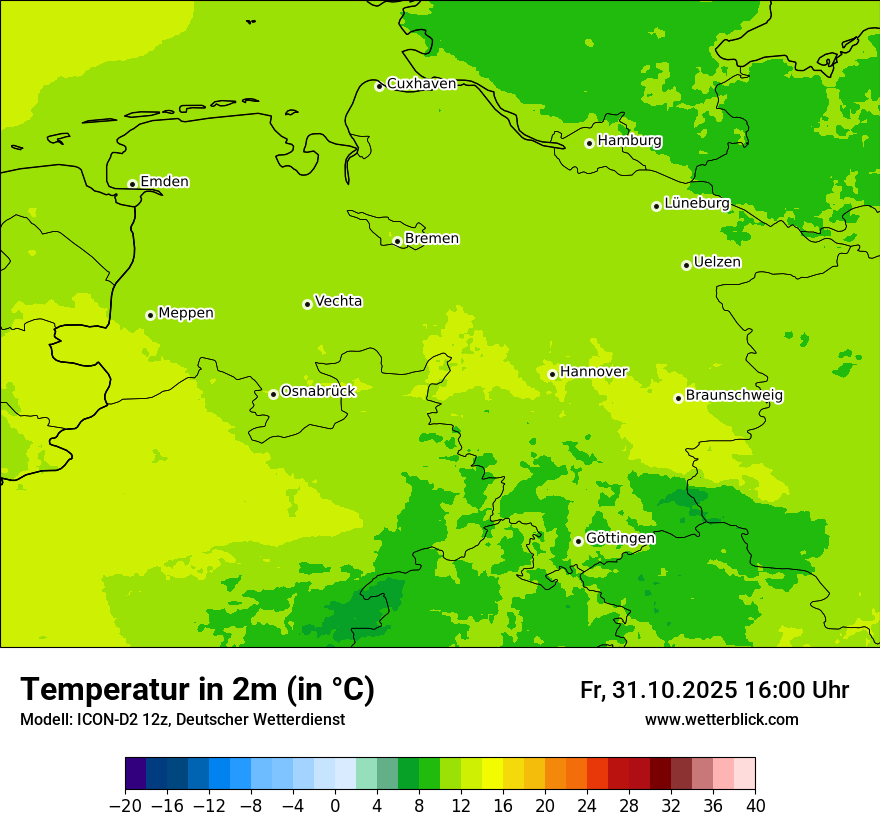 Modellkarten Temperatur Modellkarten Temperatur