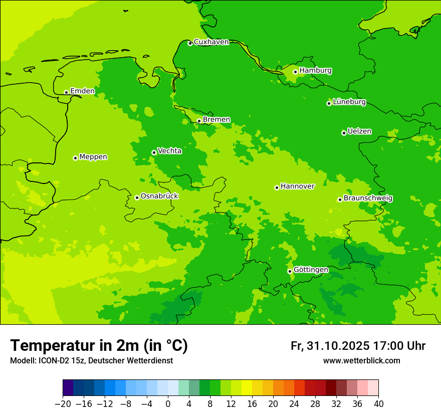 Modellkarten Temperatur Modellkarten Temperatur