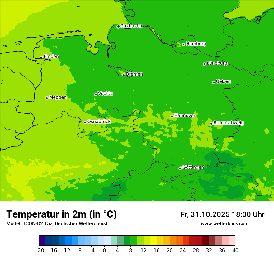 Modellkarten Temperatur Modellkarten Temperatur