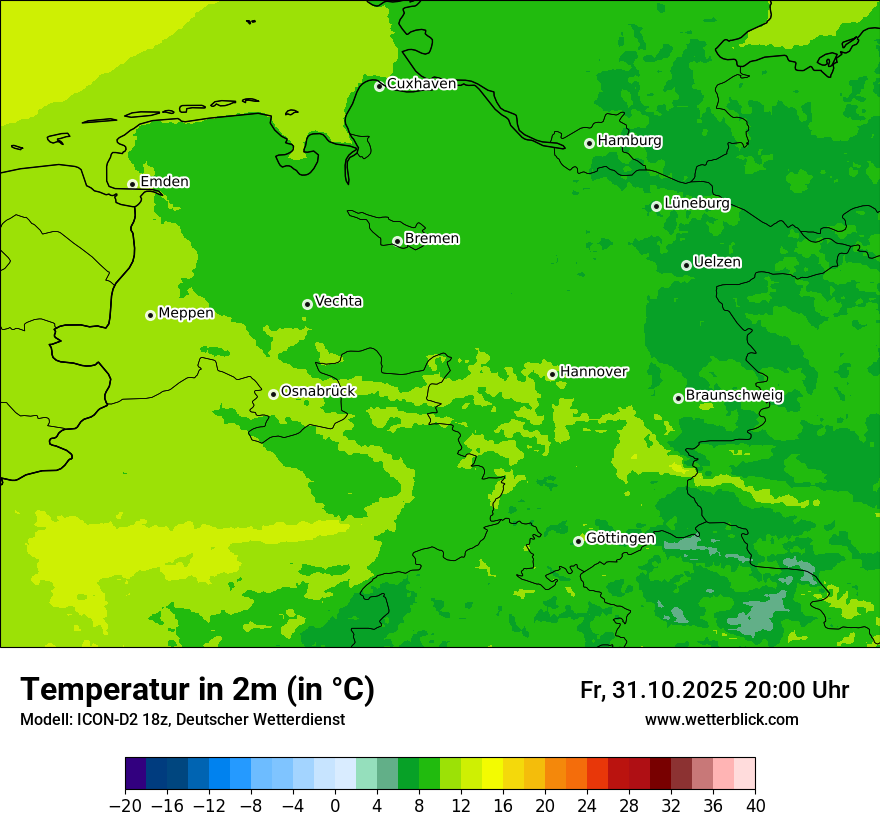 Modellkarten Temperatur Modellkarten Temperatur