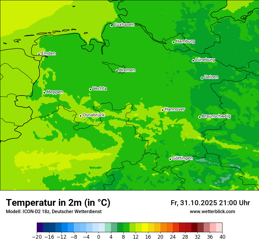 Modellkarten Temperatur Modellkarten Temperatur