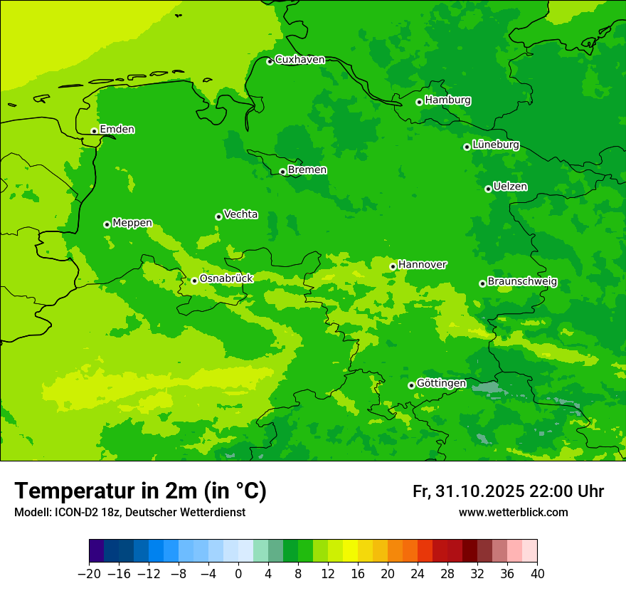 Modellkarten Temperatur Modellkarten Temperatur