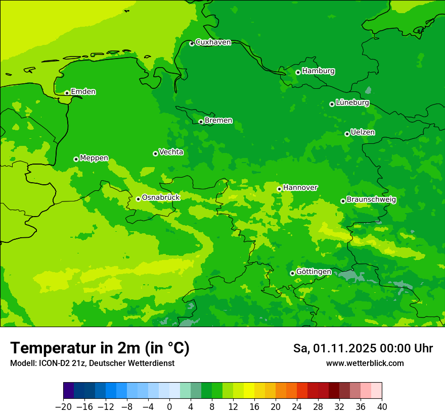 Modellkarten Temperatur Modellkarten Temperatur