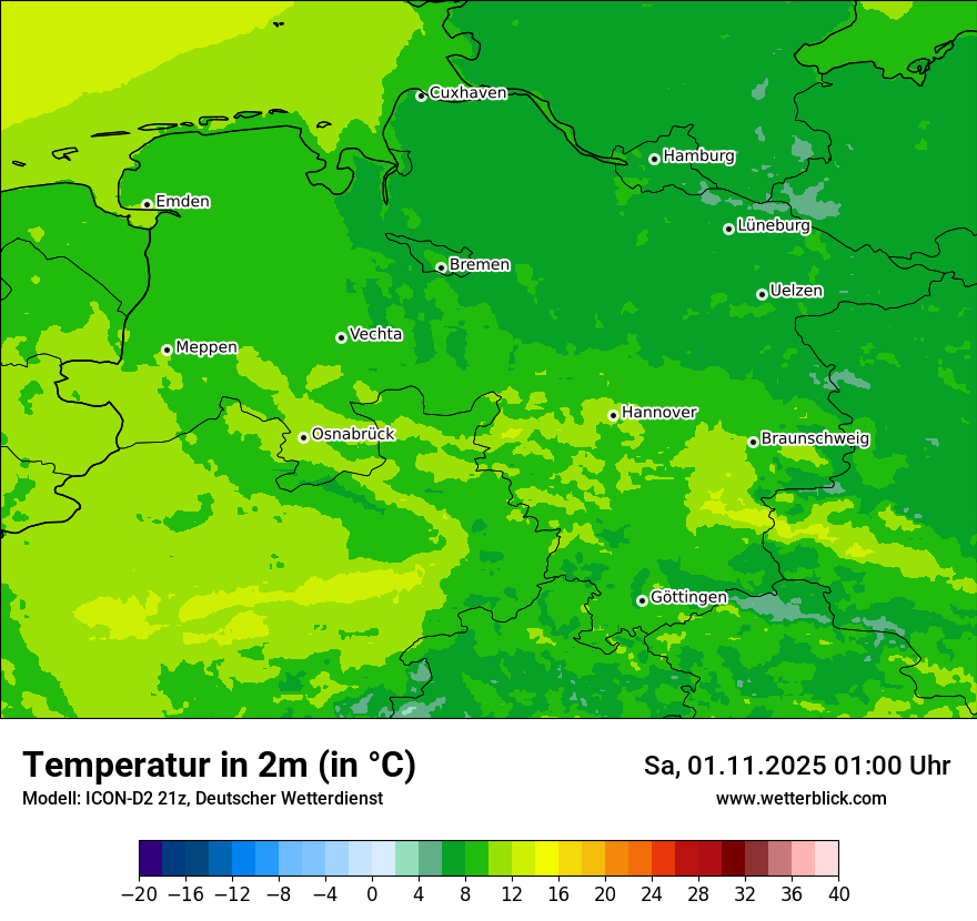 Modellkarten Temperatur Modellkarten Temperatur
