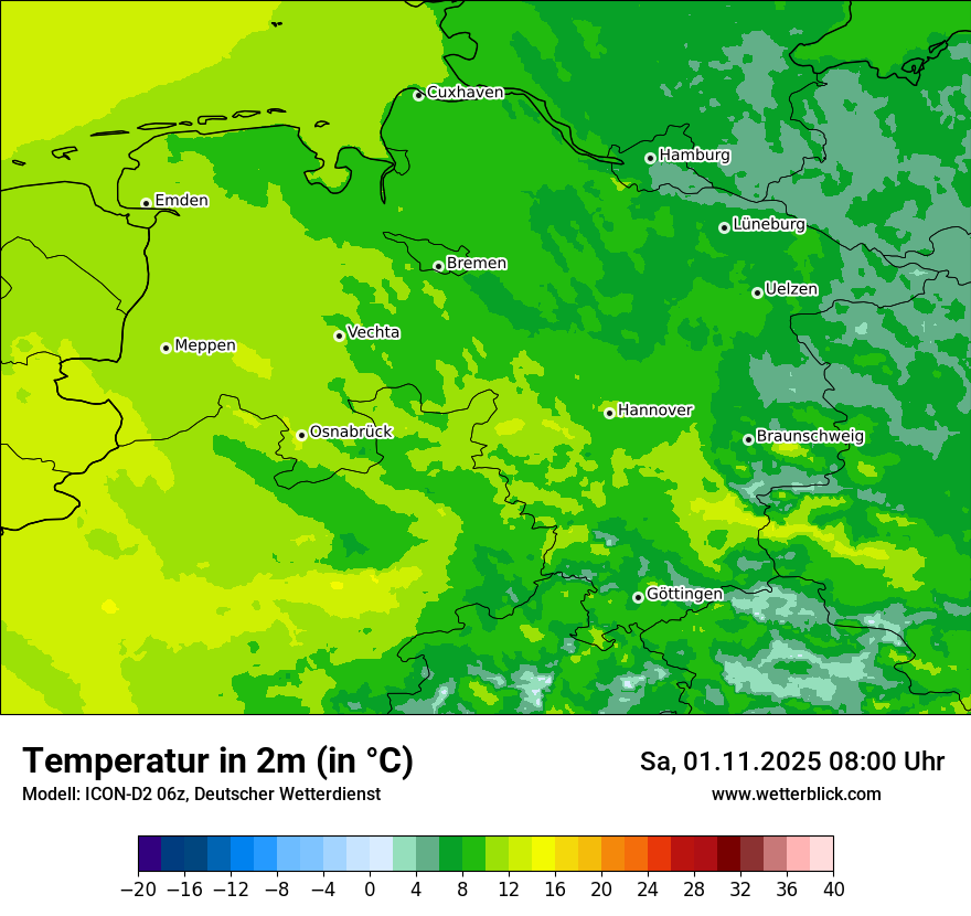 Modellkarten Temperatur Modellkarten Temperatur