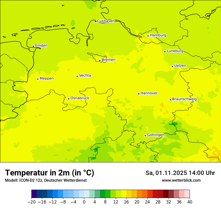 Modellkarten Temperatur Modellkarten Temperatur
