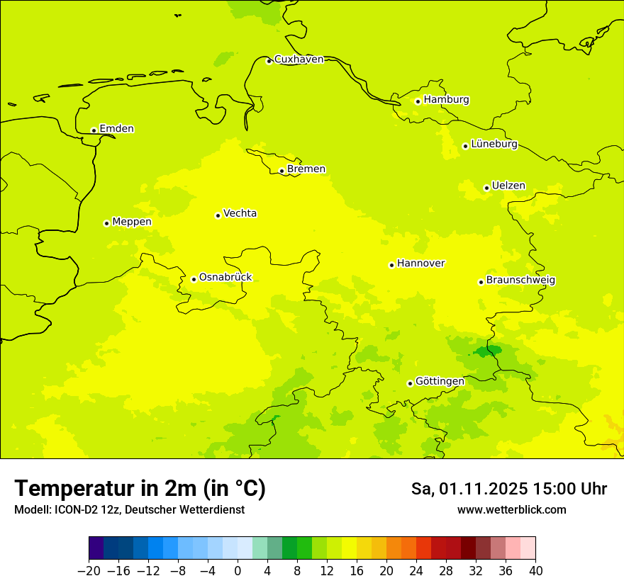 Modellkarten Temperatur