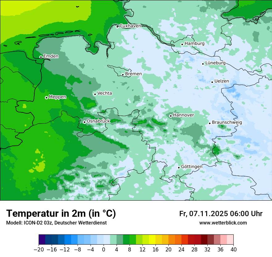 Modellkarten Temperatur